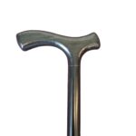 Zwarte houten wandelstok met damesgreep