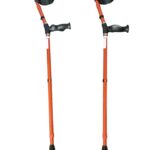 Ellebogkrukken met verstelbare handvaten kleur oranje