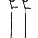 Ellebogkrukken met verstelbare handvaten kleur zwart