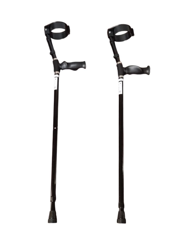 Ellebogkrukken met verstelbare handvaten kleur zwart