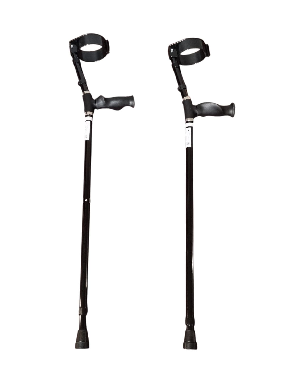 Ellebogkrukken met verstelbare handvaten kleur zwart