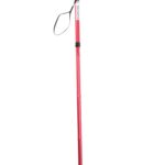 Rode wandelstok met TPR greep niet opvouwbaar kleur rood