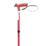 Bovenkant opvouwbare wandelstok kleur rood