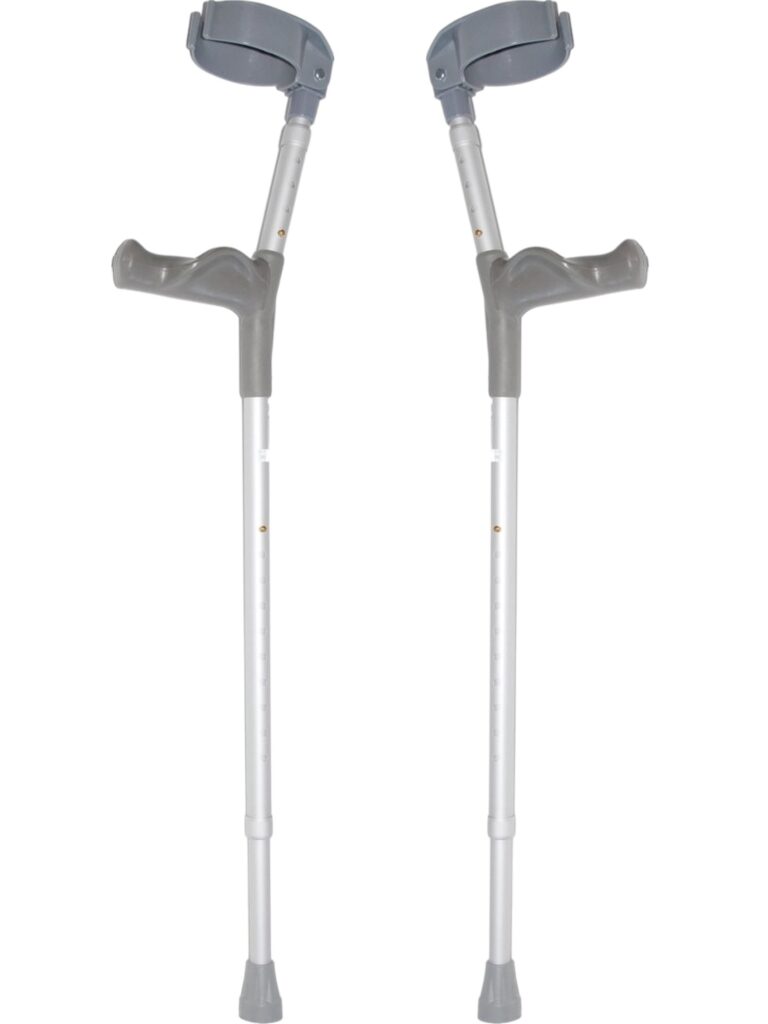 Paar Aluminium krukken. Extra hoog