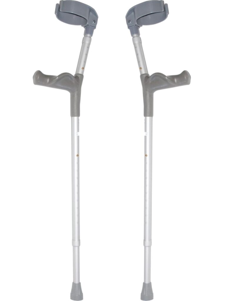 aluminium elleboogkrukken met soft handgreep