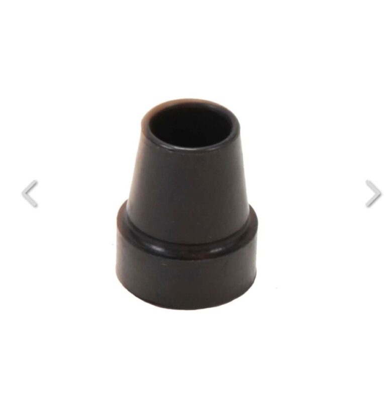 rubberdop zwart voor wandelstok of elleboogkruk diameter buis 18 cm