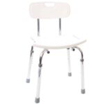 Douchestoel met rugleuning kleur wit