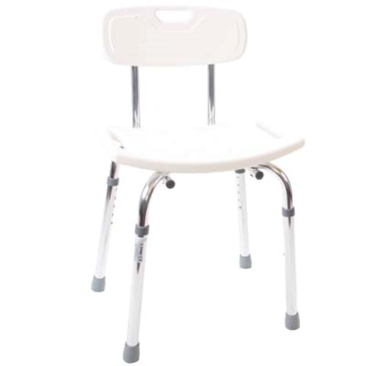 Douchestoel met rugleuning kleur wit