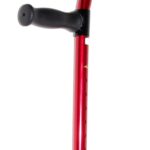 kinder elleboogkruk met ronde handgreep kleur rood