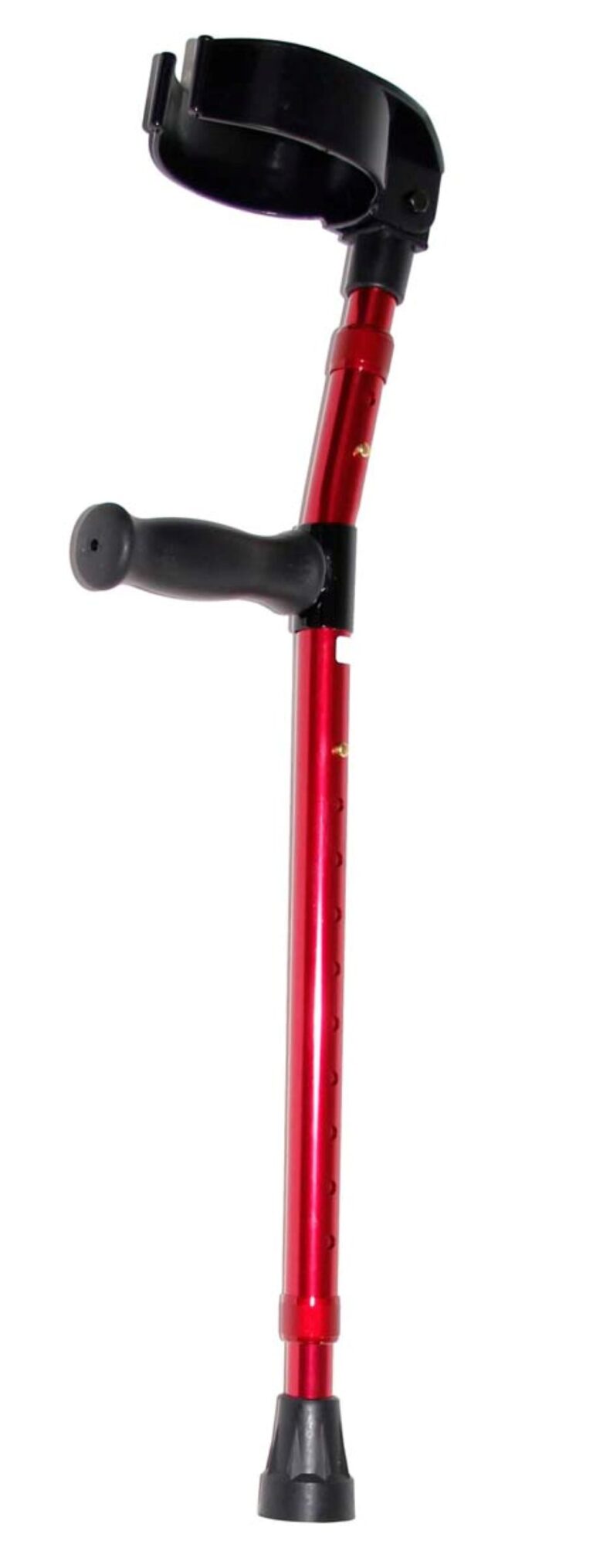 kinder elleboogkruk met ronde handgreep kleur rood