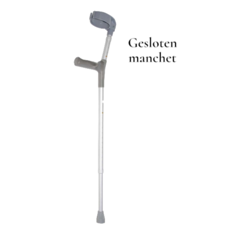aluminium elleboogkruk met gesloten manchet