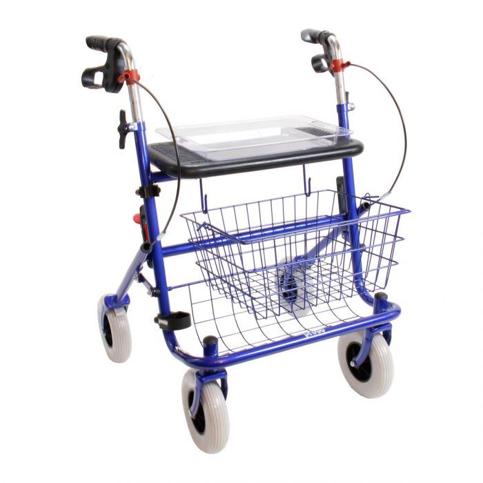 Blauwe xl rollator