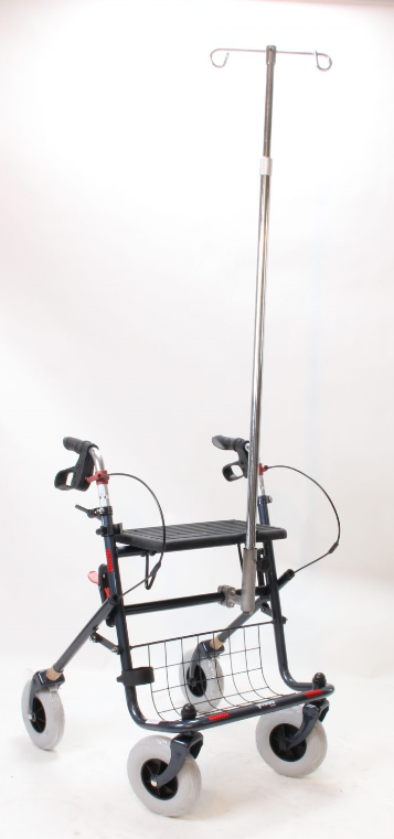 Infuuspaal permanente montage rollator I.H.V.