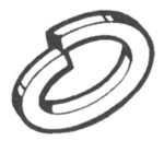 Veerring vernikkeld voor scharnier Provo