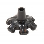 Veiligheids Rubberdop Garcia 19mm. Zwarte veiligheids rubberen dop met 6 aanrakingspunten met de grond