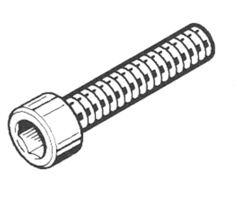 Lange schroef voor schanier rollator