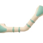 wandbeugel gehoekt kleur groen -wit