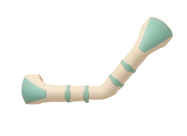 wandbeugel gehoekt kleur groen -wit