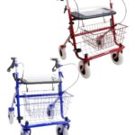 Blauwe en rode ro4150 rollator 50 cm breed