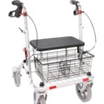 zilverkleurige klein volwassen rollator