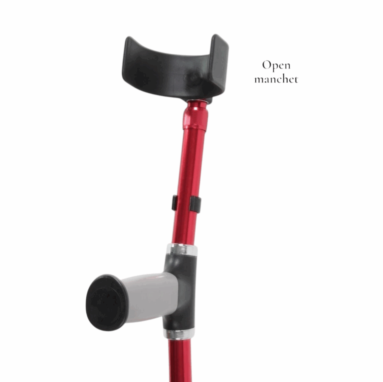 open manchet elleboogkruk en zachte handgreep