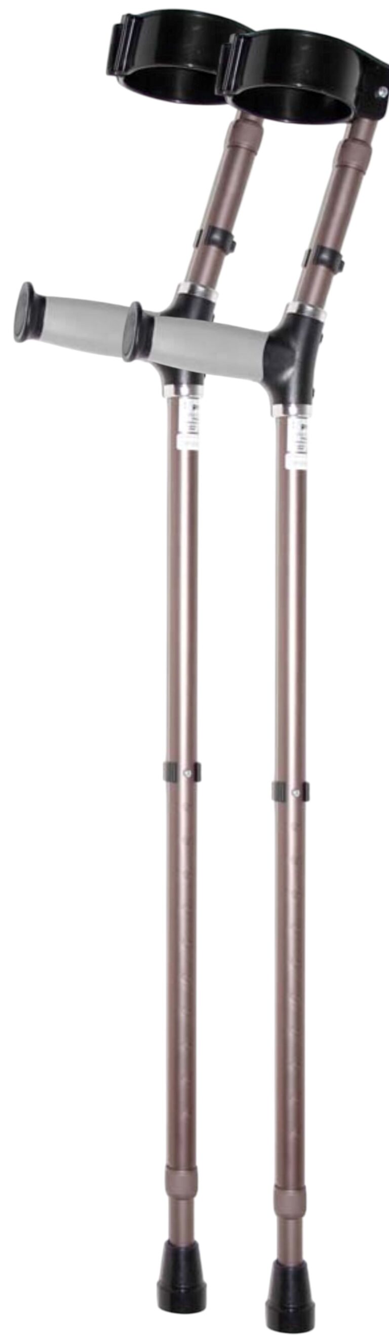 elleboogkruk rood met zachte handgreep met open manchet