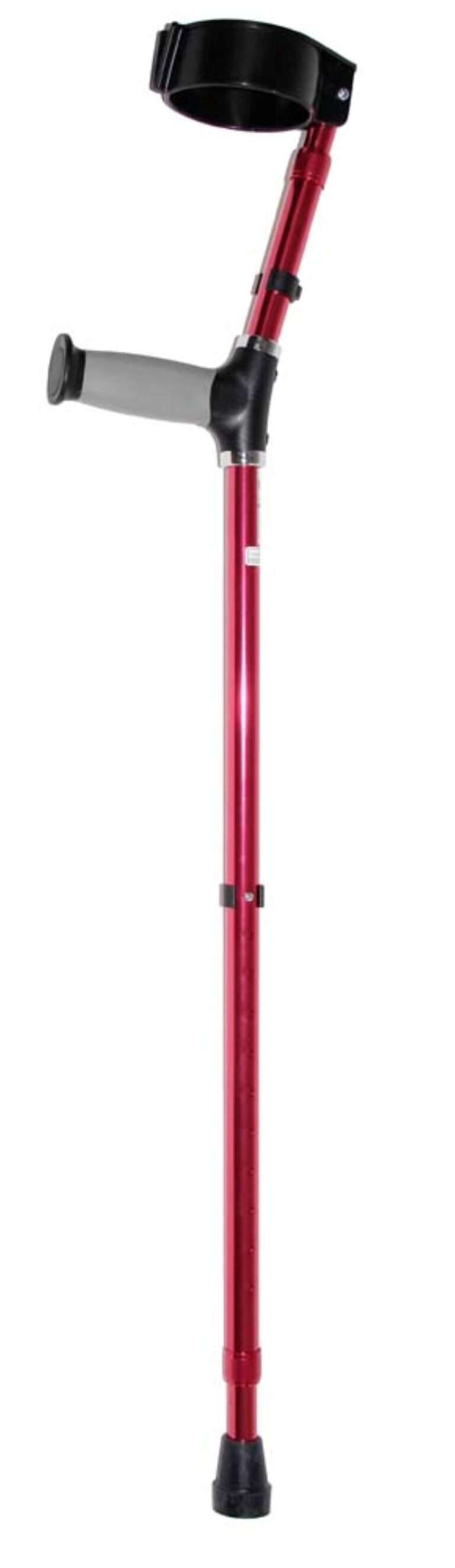 elleboogkruk rood met zachte handgreep