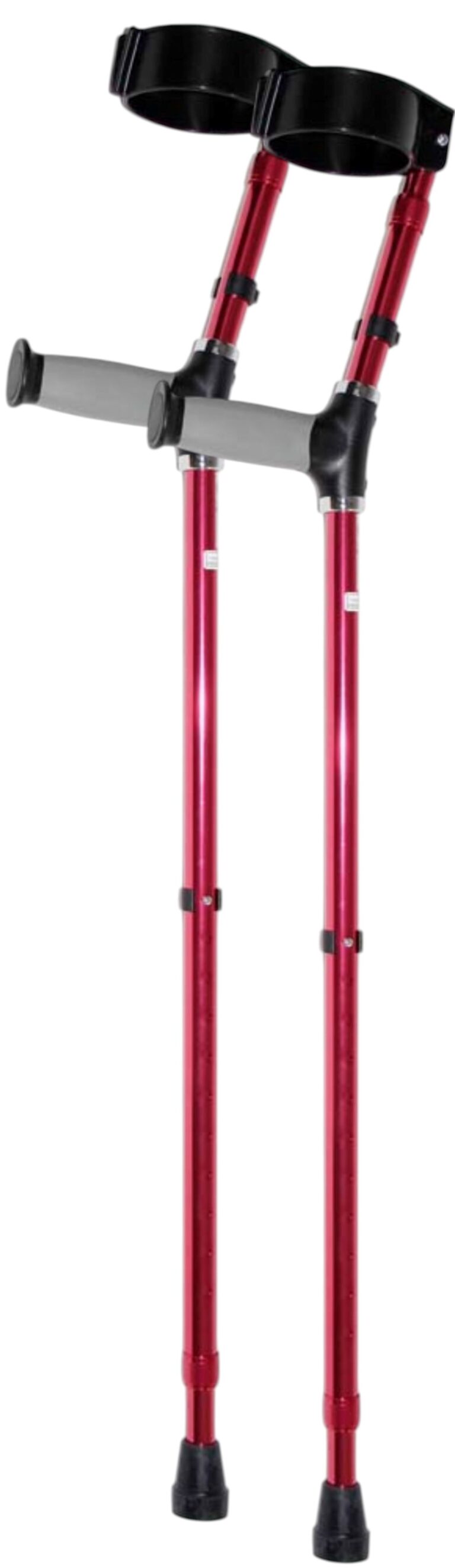 elleboogkruk met gesloten manchet kleur mat rood