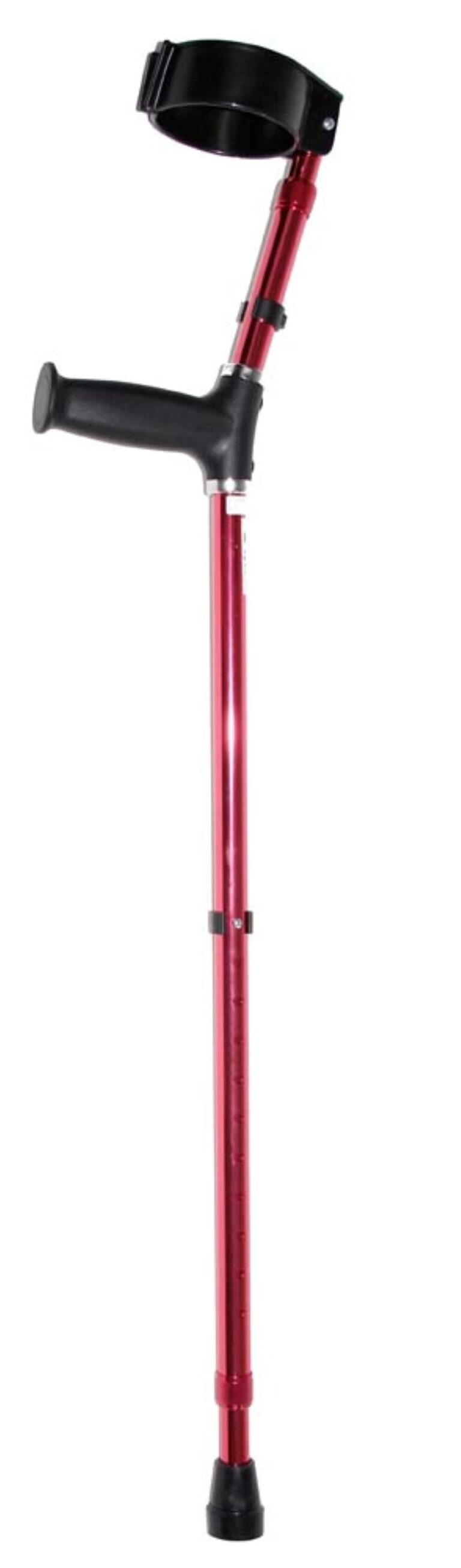 Elleboogkruk met standaard handgreep kleur rood