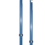 Blauwe elleboogkruk met gesloten manchet