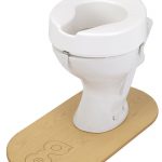 Toiletverhoger extra breed, kleur; creme