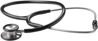 Een stethoscoop voor de visomat bloeddrukmeter