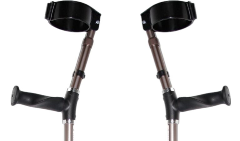 Krukken met anatomische handvaten, per paar of alleen links of rechts