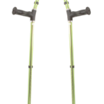 Elleboogkrukken met anatomische handgrepen kleur groen