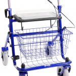 Duwbeugeleenzijdig Rechts Rollator blauw