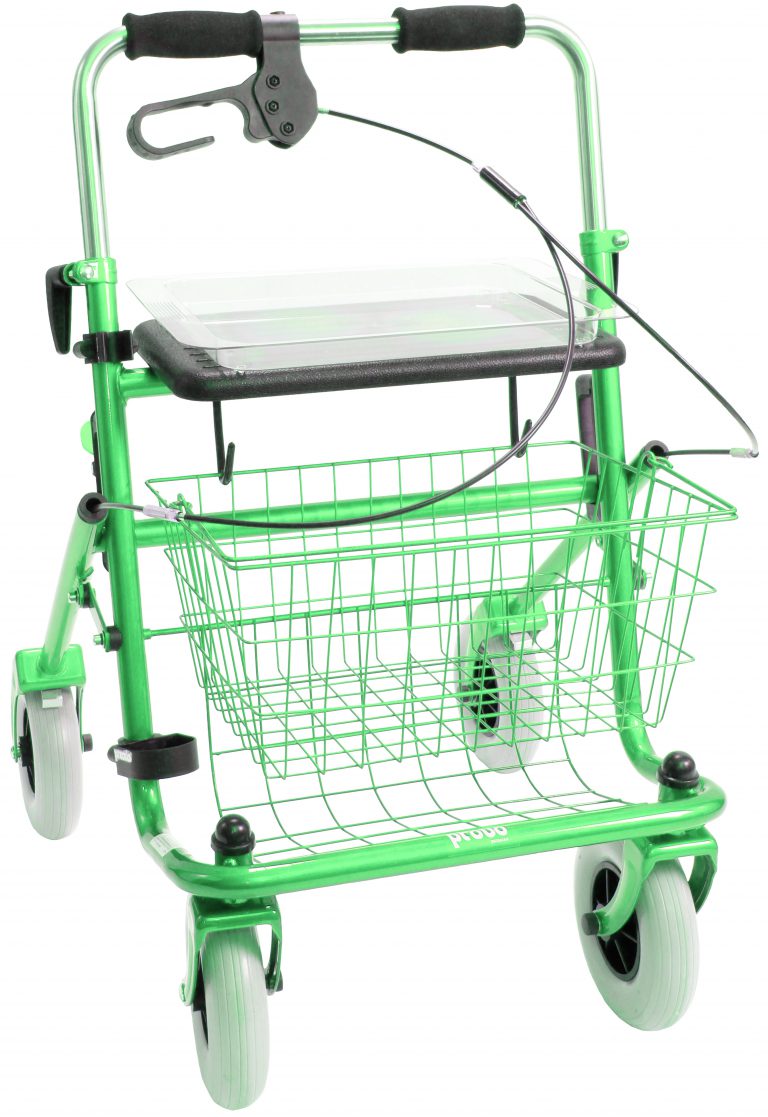 Duwbeugeleenzijdig Rechts Rollator groen