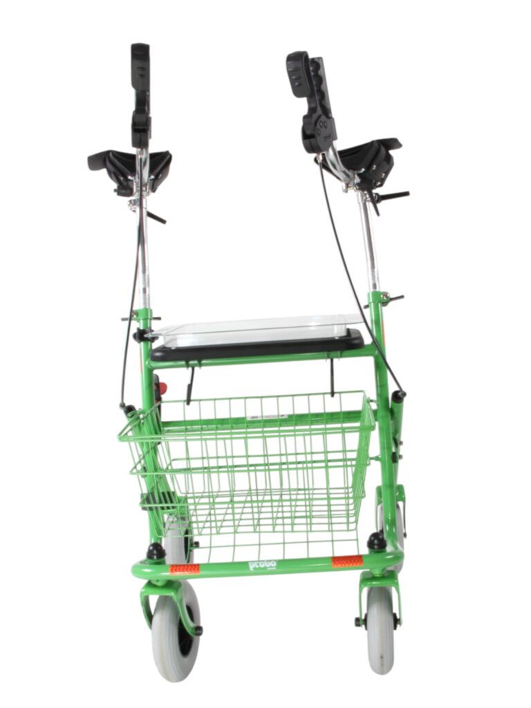 rollator met verkorte onderarmschalen - Groen