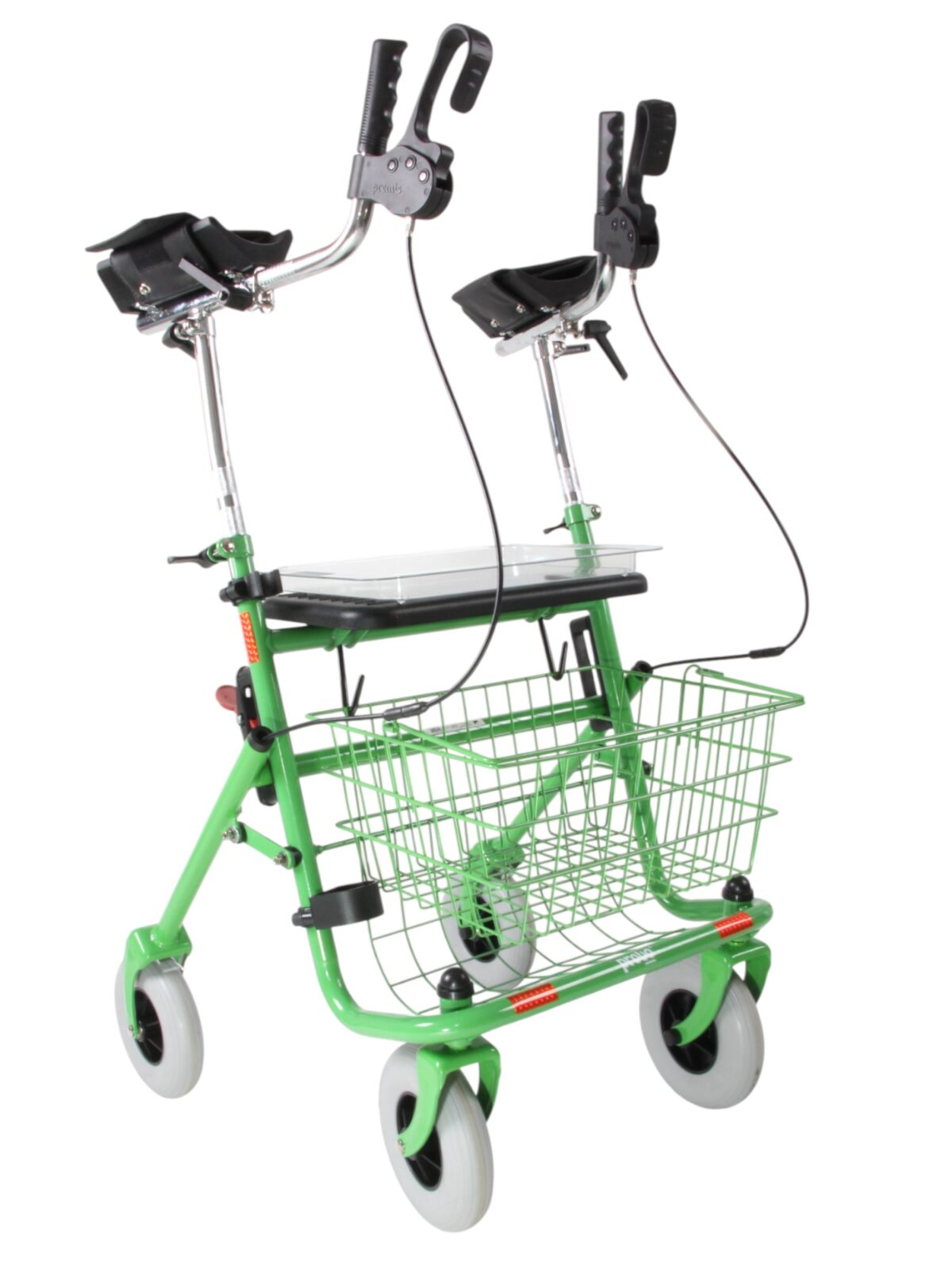 rollator met verkorte onderarmschalen - Groen