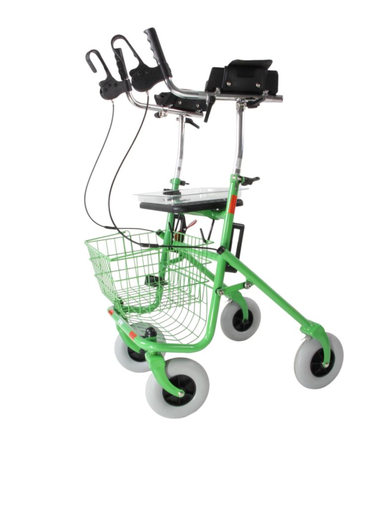 rollator met verkorte onderarmschalen - Groen