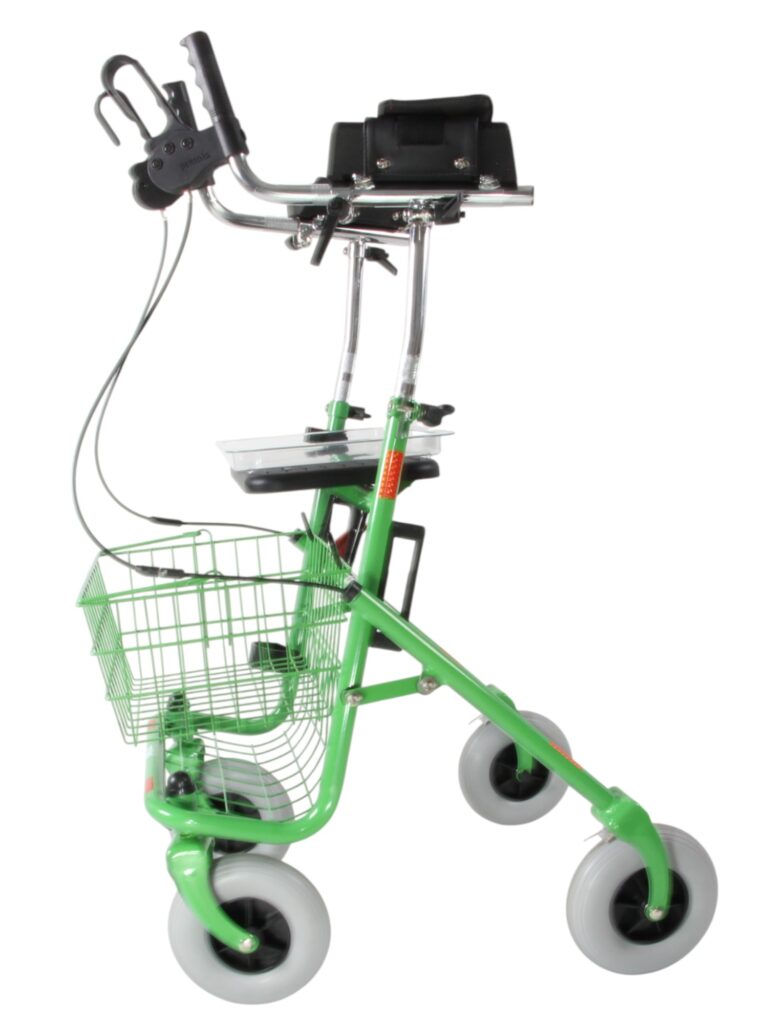 rollator met verkorte onderarmschalen - Groen