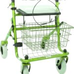 Premis Provo - Rollator - 2de Generatie - Voorzien van Opklapbare duwbeugel - Metallic Appelgroen