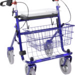Lichtgewicht rollator basic blauwe kleur. Aluminium