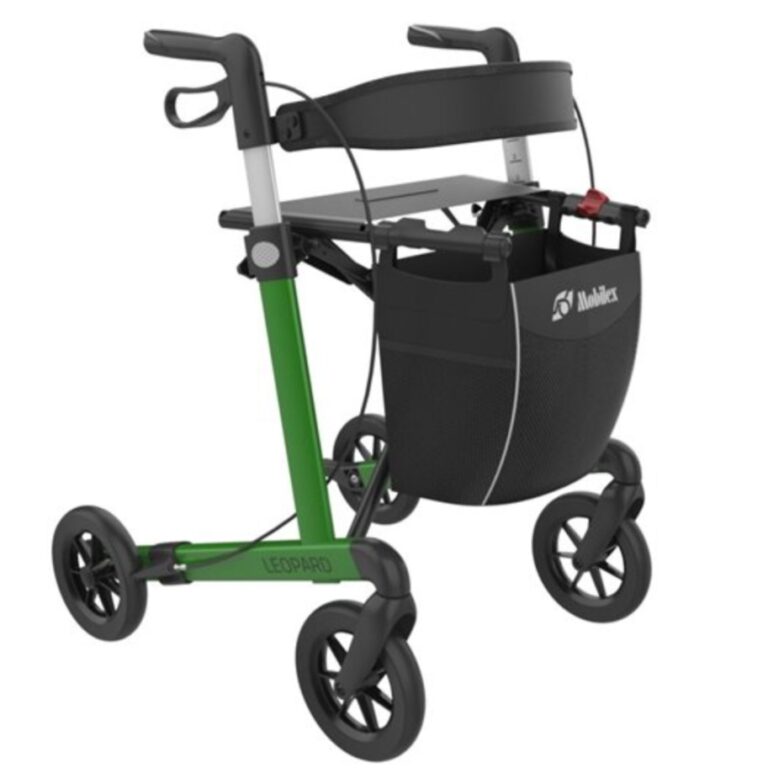 Mobilex lichtgewicht rollator groen met tas