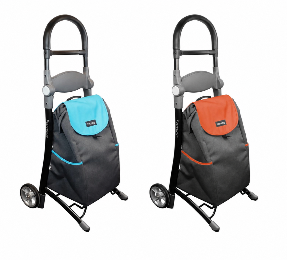 Koala shopper trolley in oranje grijs en blauw grijs