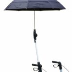 Zwarte Mobilex paraplu met houder voor rollators