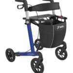lichtgewicht rollator blauw met gratis rugband