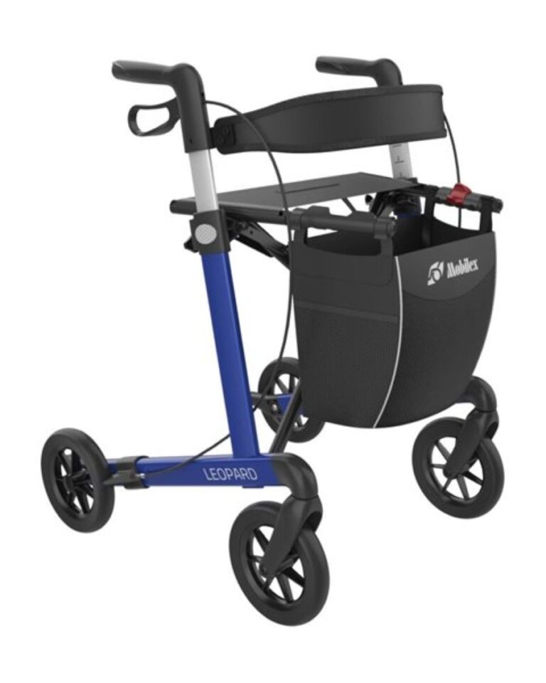 lichtgewicht rollator blauw met gratis rugband