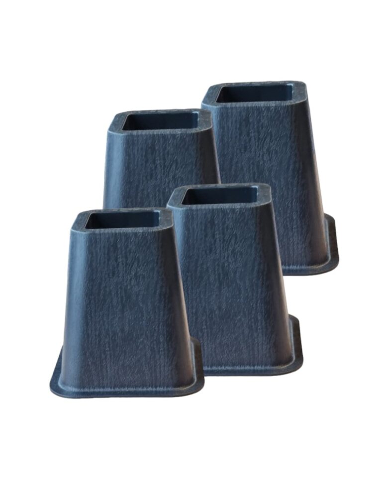 4 zwarte Bedverhogers