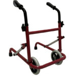 Rode kinder sleeprollator met 2 voorwielen