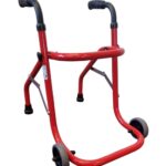 Kindersleeprollator met 2 wielen voorkant- rood